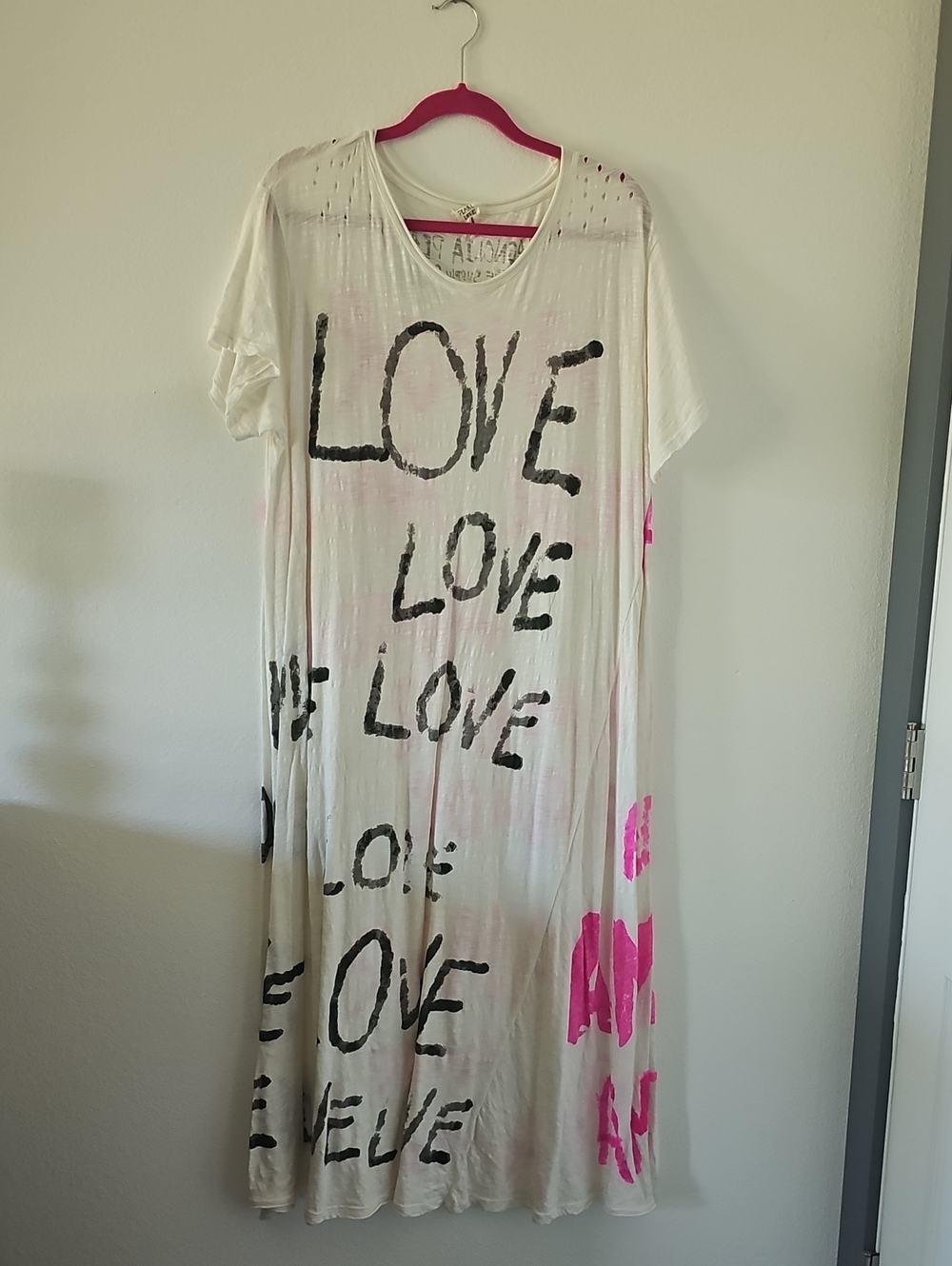 ●●MAGNOLIA PEARL "LOVE" TEE MAXI DRESS EUC●●
